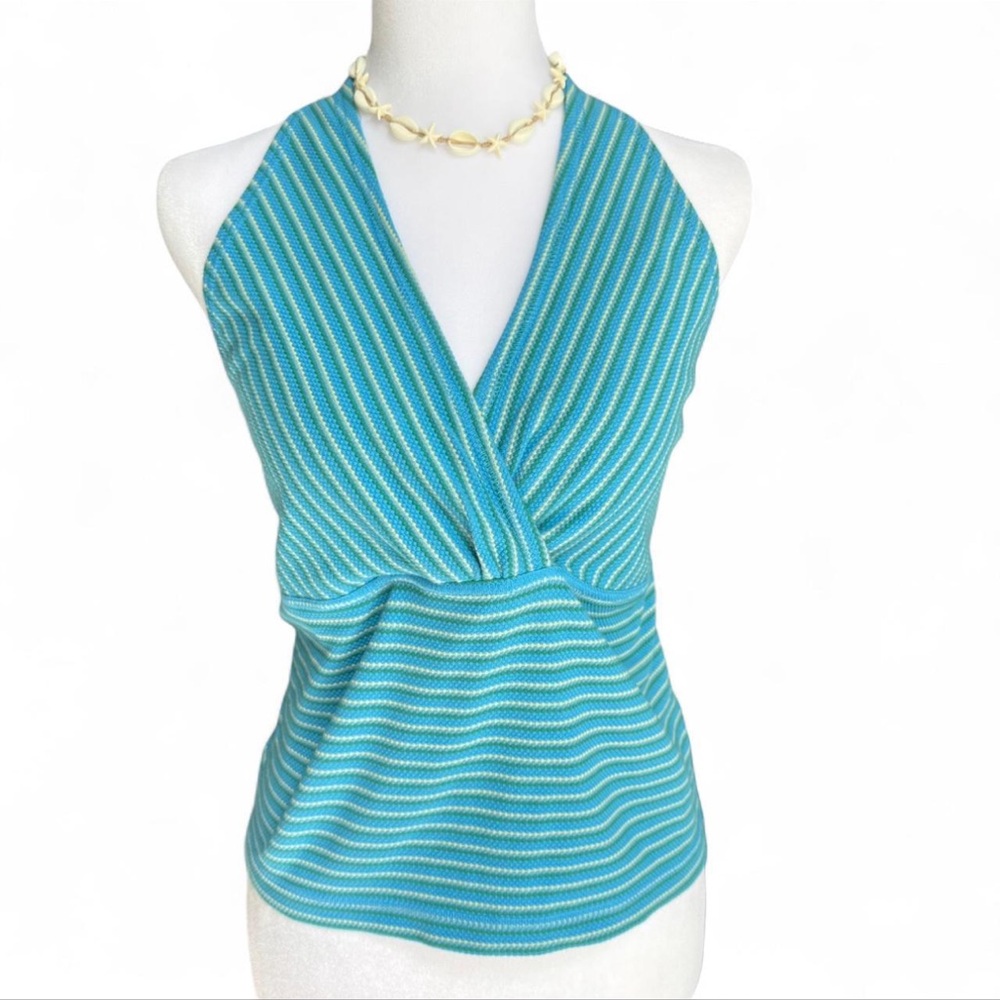 Anthropologie Coastal Pilcro Y2K Striped Halter Top NWT XL 90s Surfer Girl